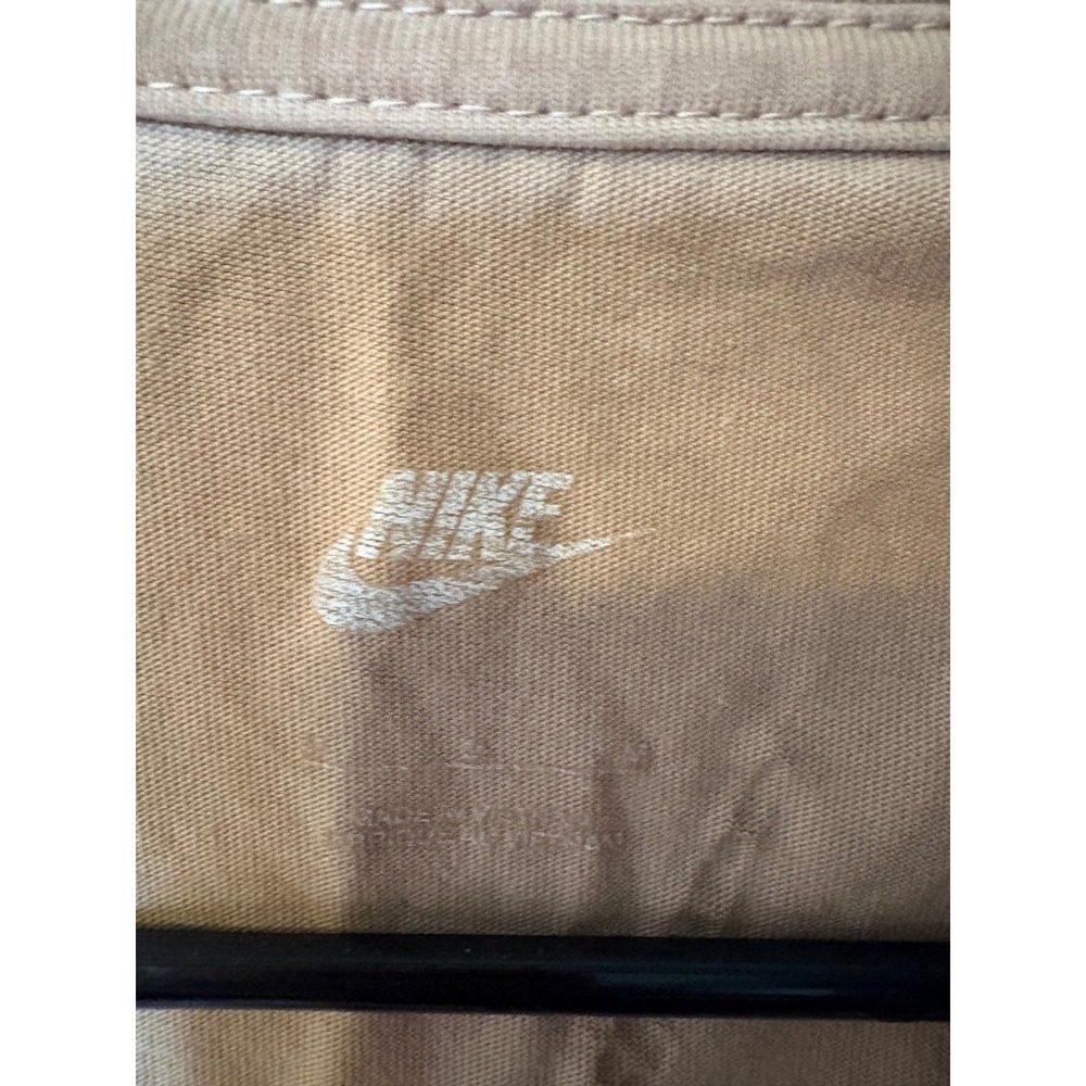 Nike Sportswear Mens Tan Graphic T-Shirt Standard Blueprint Teal Swoosh Medium - Picture 4 of 5
